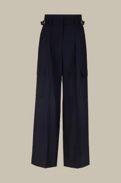 Schurwollstretch-Cargo-Marlene-Hose In