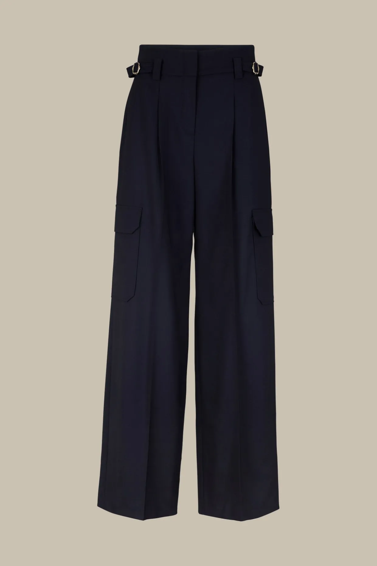 Schurwollstretch-Cargo-Marlene-Hose In