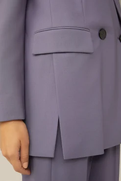 Schurwollstretch-Doppelreiher-Blazer In
