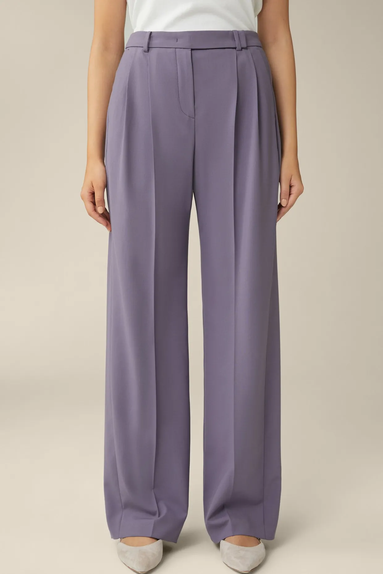 Schurwollstretch-Marlene-Hose In
