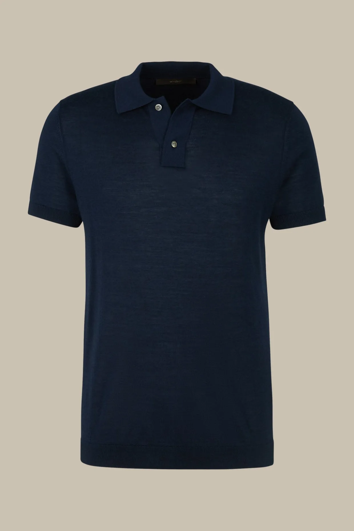 Schurwoll-Strick-Polo-Shirt Mit Seide Und Cashmere In