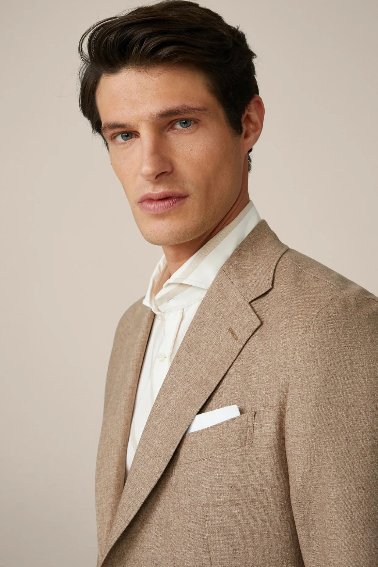 Seide-Cashmere-Sakko Camicia In Meliert