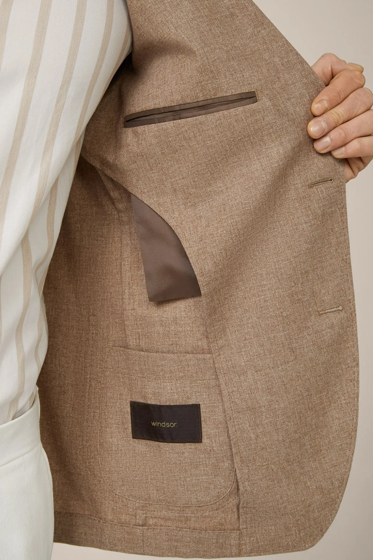 Seide-Cashmere-Sakko Camicia In Meliert