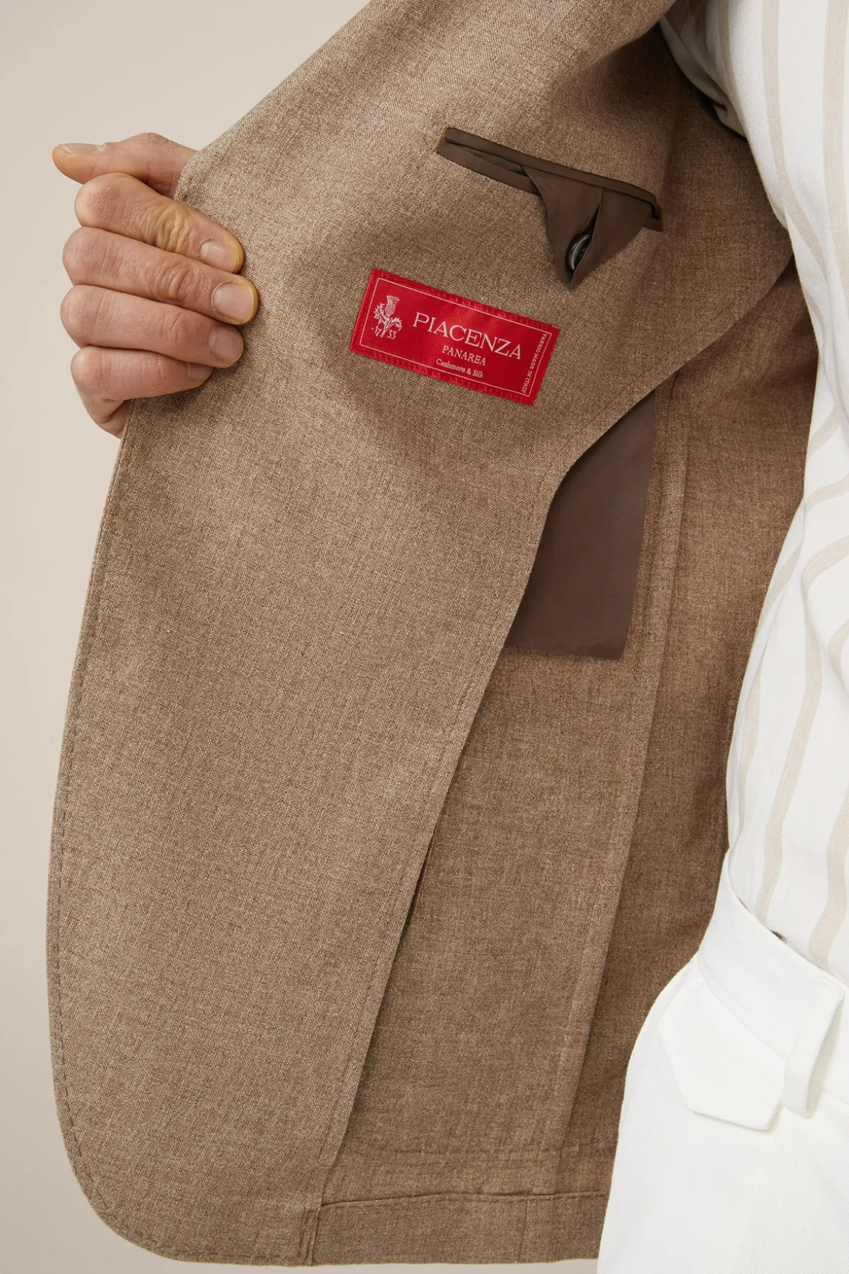 Seide-Cashmere-Sakko Camicia In Meliert