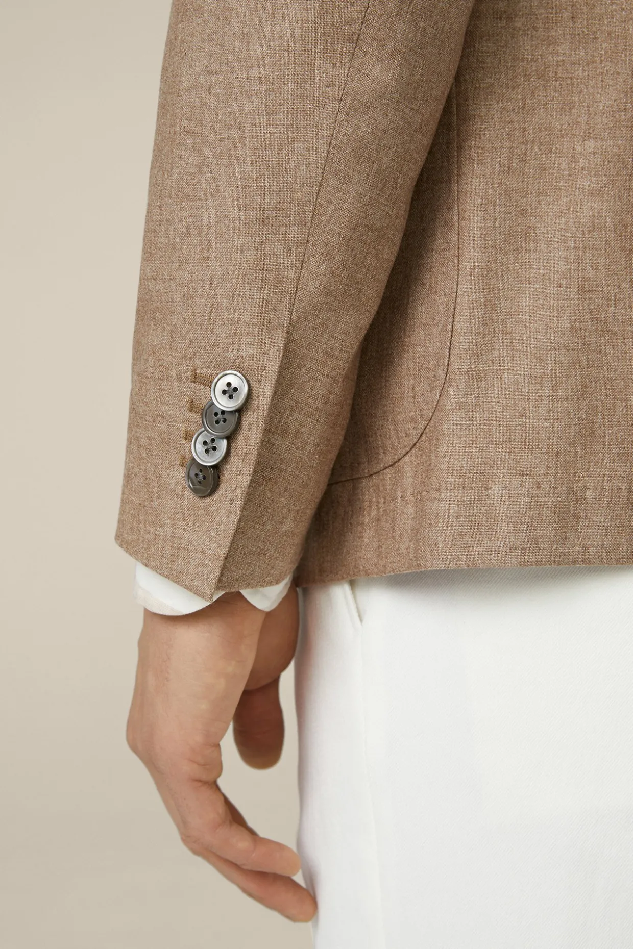 Seide-Cashmere-Sakko Camicia In Meliert
