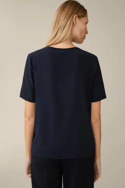 Seiden-Kurzarm-Shirt In