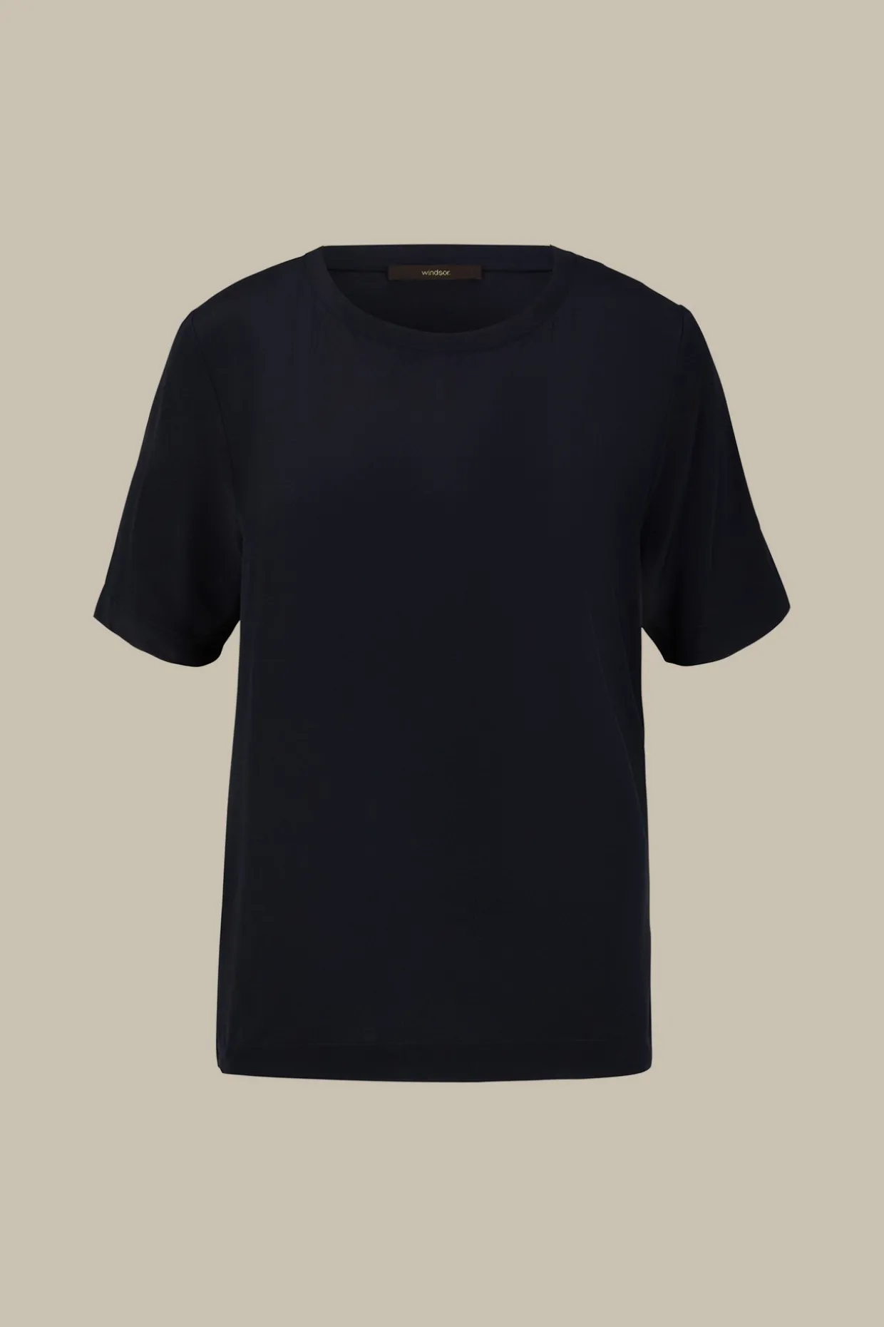 Seiden-Kurzarm-Shirt In