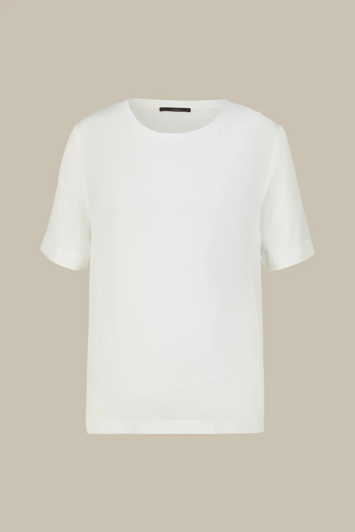 Seiden-Kurzarm-Shirt In