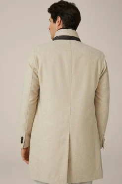 Stehkragen-Mantel Rivano Mit Cashmere Und Lammfellkragen In