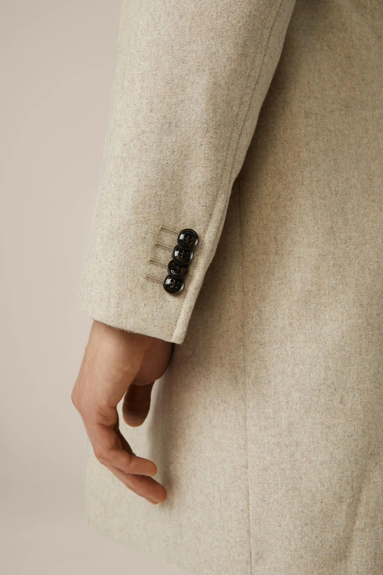 Stehkragen-Mantel Rivano Mit Cashmere Und Lammfellkragen In