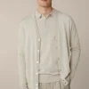 Strick-Cardigan Nando Mit Seide Und Cashmere In Beige