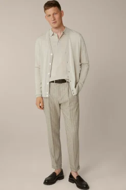 Strick-Cardigan Nando Mit Seide Und Cashmere In Beige