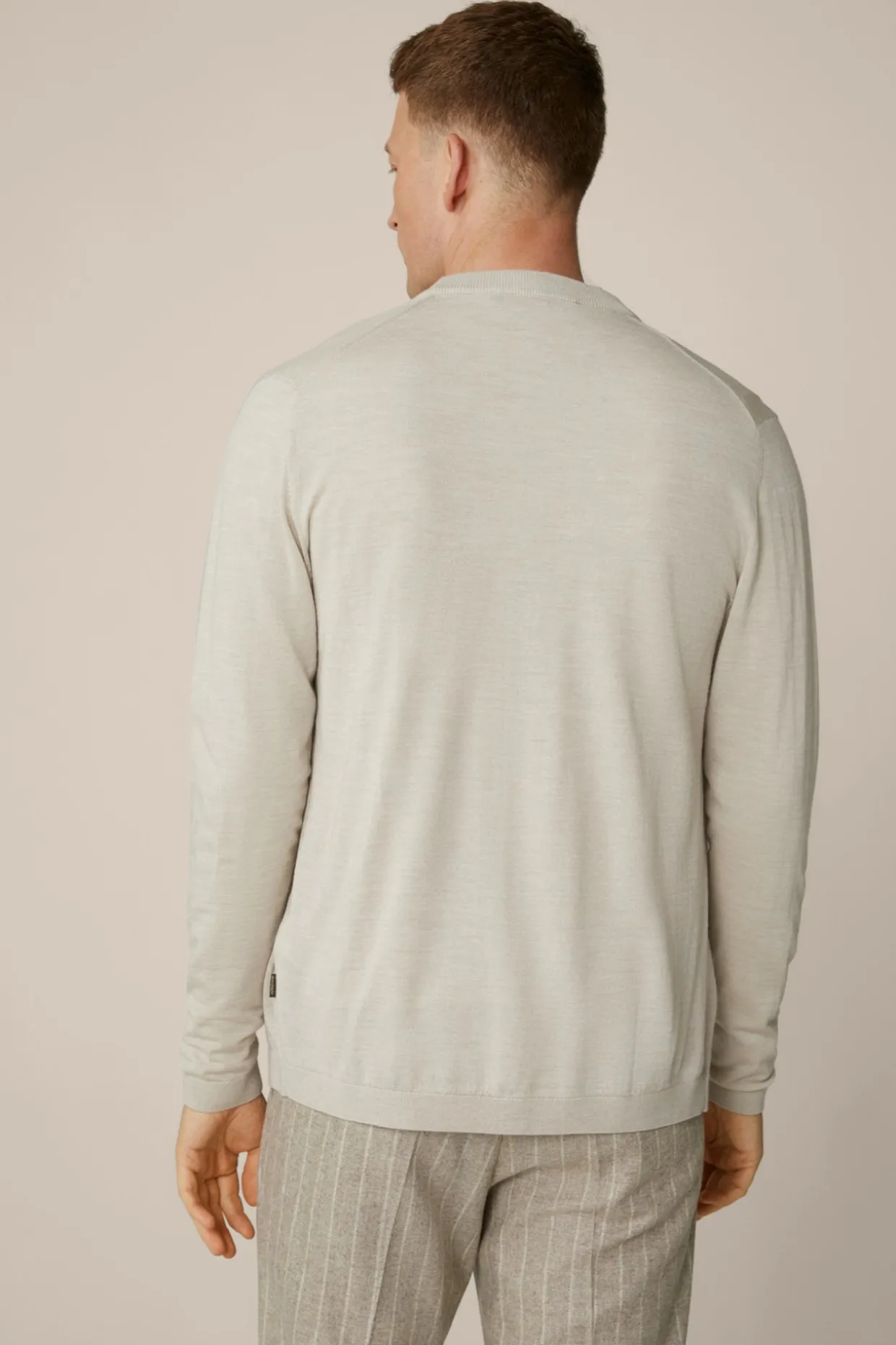 Strick-Cardigan Nando Mit Seide Und Cashmere In Beige