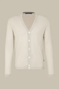 Strick-Cardigan Nando Mit Seide Und Cashmere In Beige