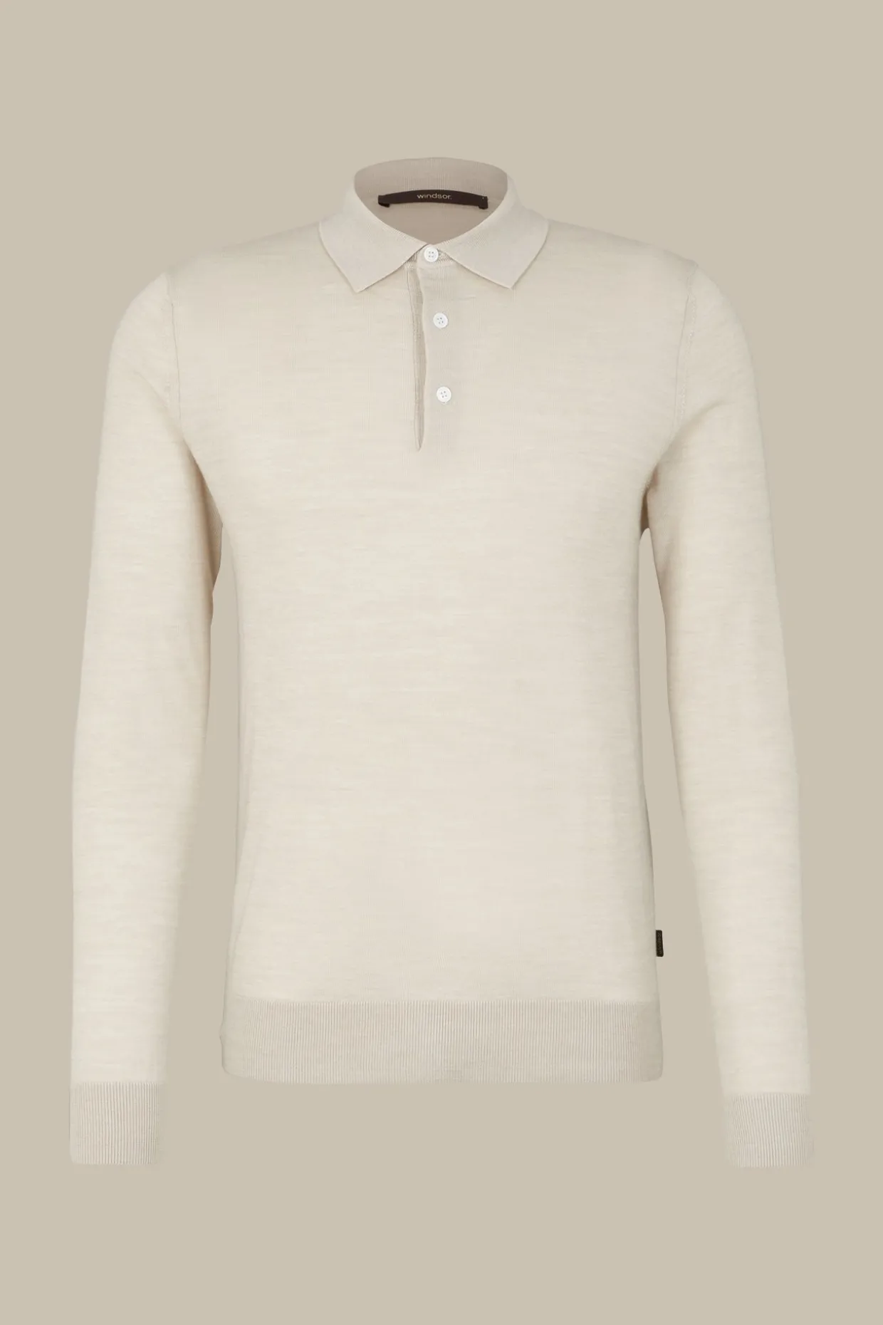 Strick-Poloshirt Nando Mit Seide Und Cashmere In Beige