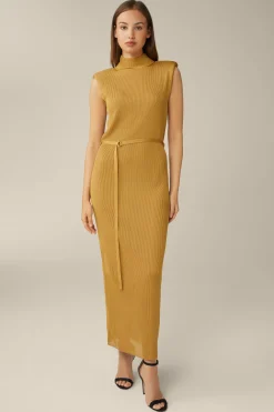 Strick-Schlauch-Kleid Mit Lurex In