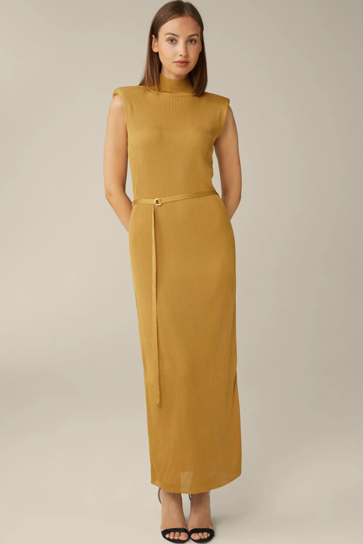Strick-Schlauch-Kleid Mit Lurex In