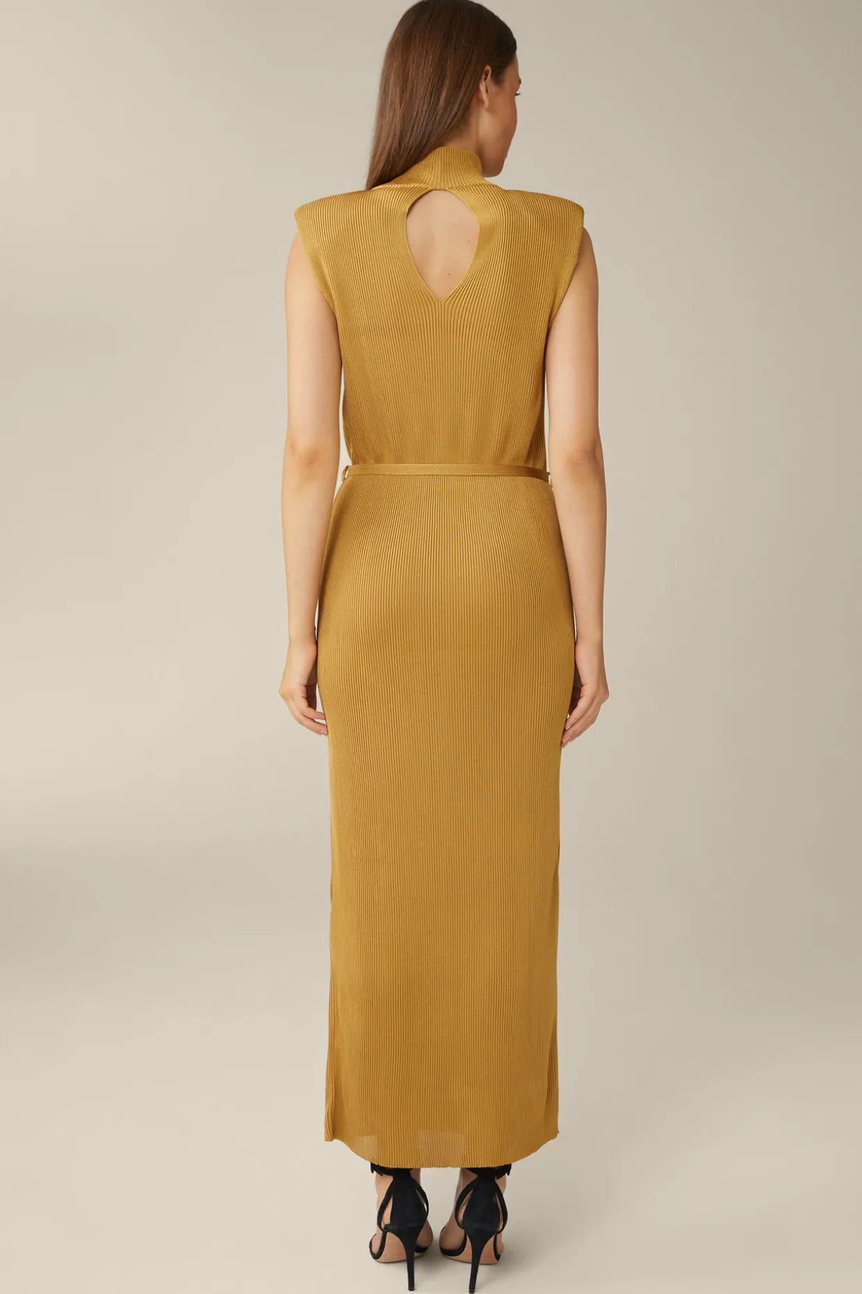 Strick-Schlauch-Kleid Mit Lurex In