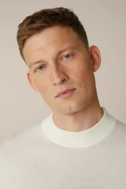 Strick-Stehkragen-Pullover Nando Mit Seide Und Cashmere In