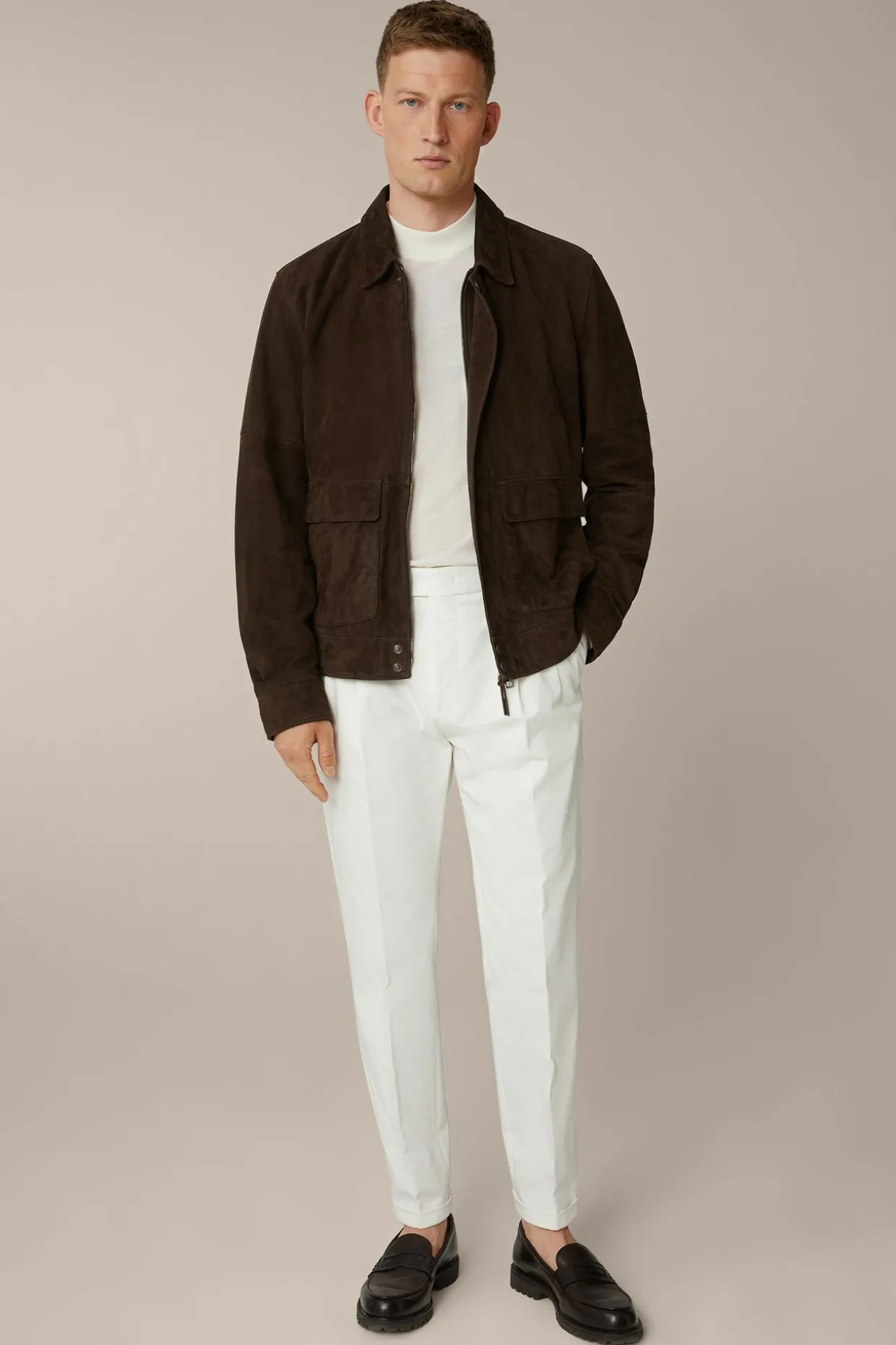 Strick-Stehkragen-Pullover Nando Mit Seide Und Cashmere In