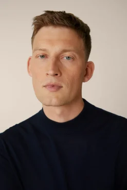 Strick-Stehkragen-Pullover Nando Mit Seide Und Cashmere In