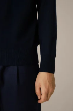 Strick-Stehkragen-Pullover Nando Mit Seide Und Cashmere In