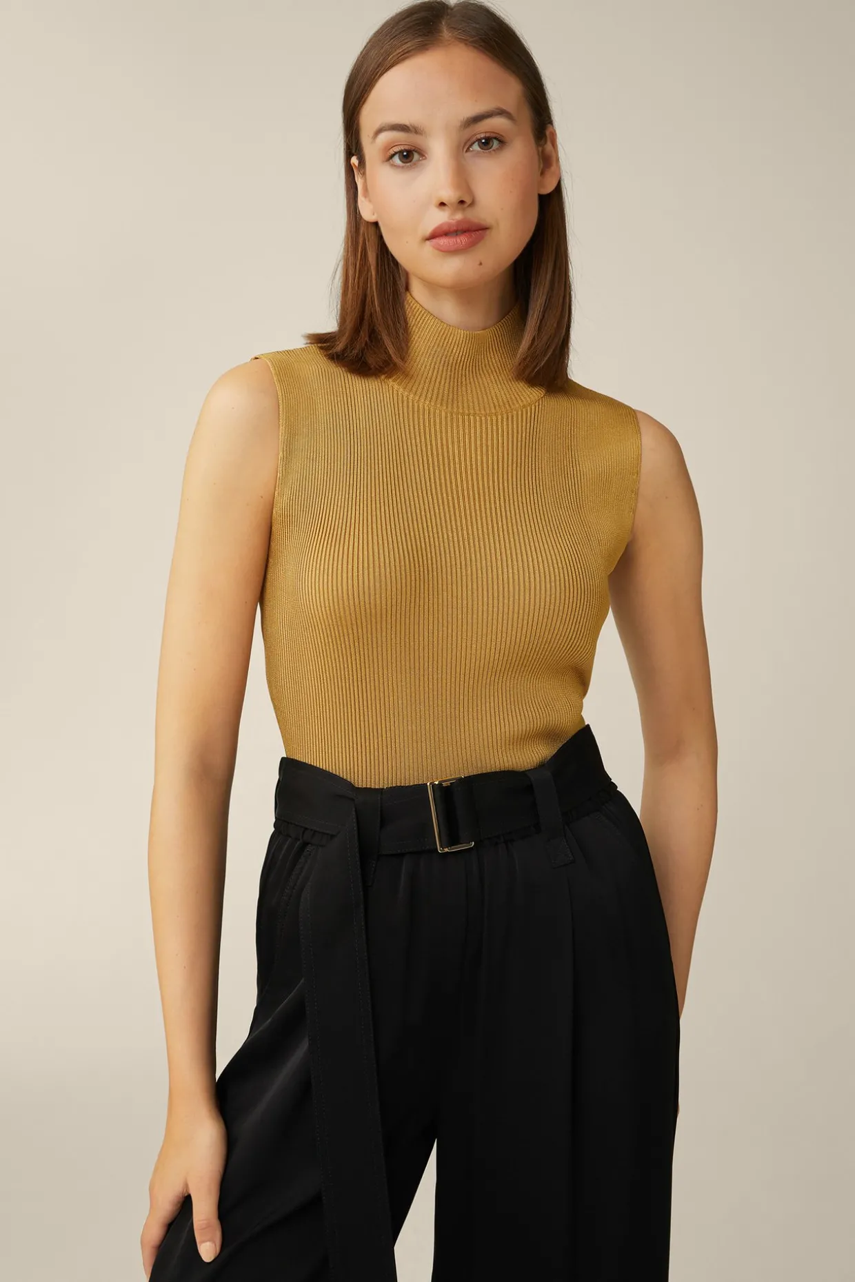 Strick-Top Mit Lurex In
