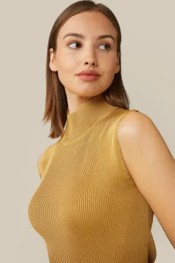 Strick-Top Mit Lurex In