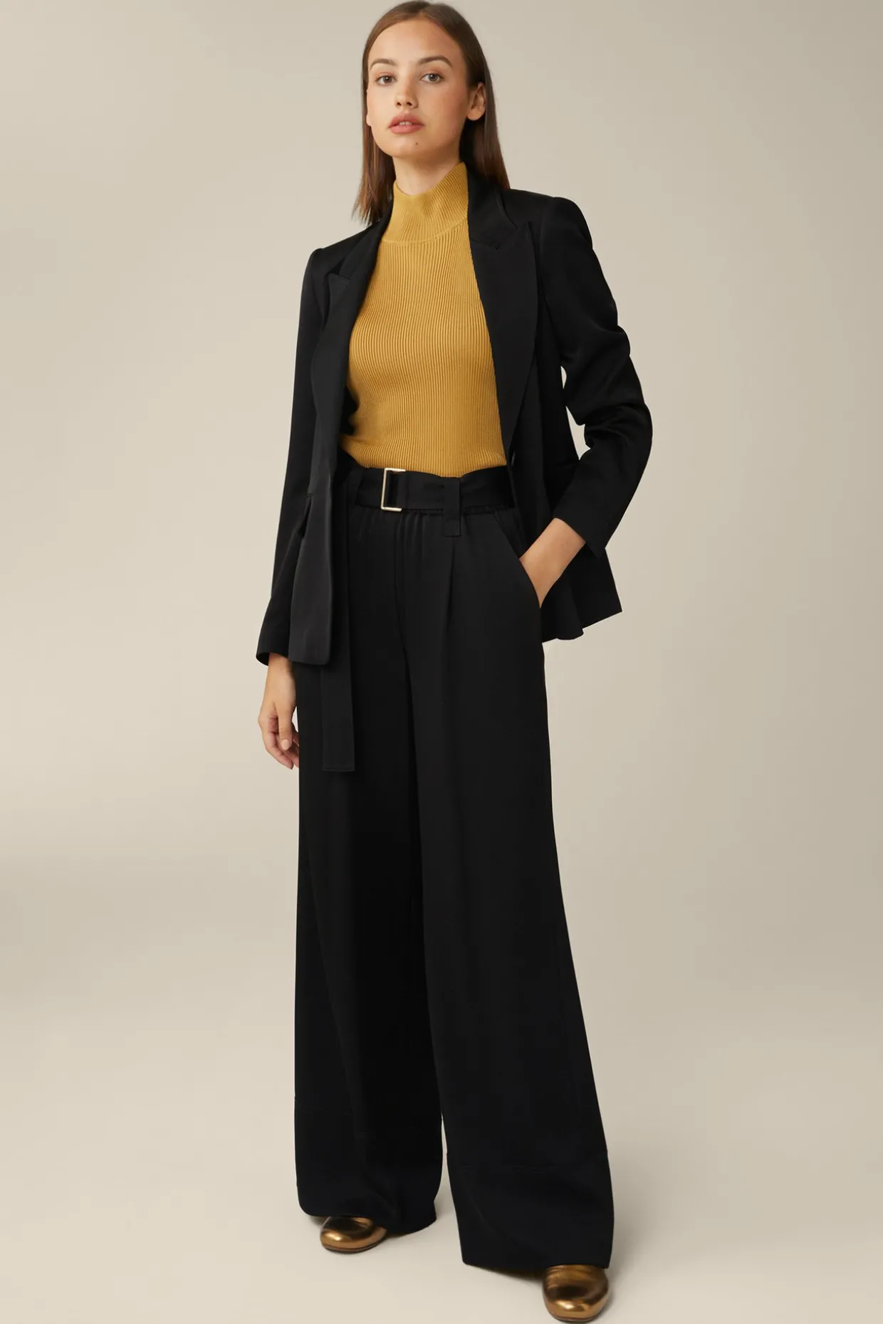 Strick-Top Mit Lurex In