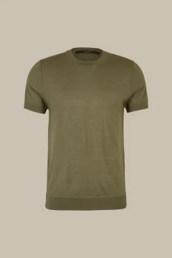 Strick-T-Shirt Nando In Oliv