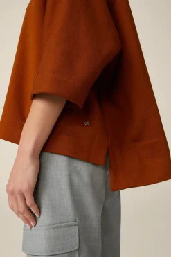 Sweat-Pullover, Oversized, In Kupfer