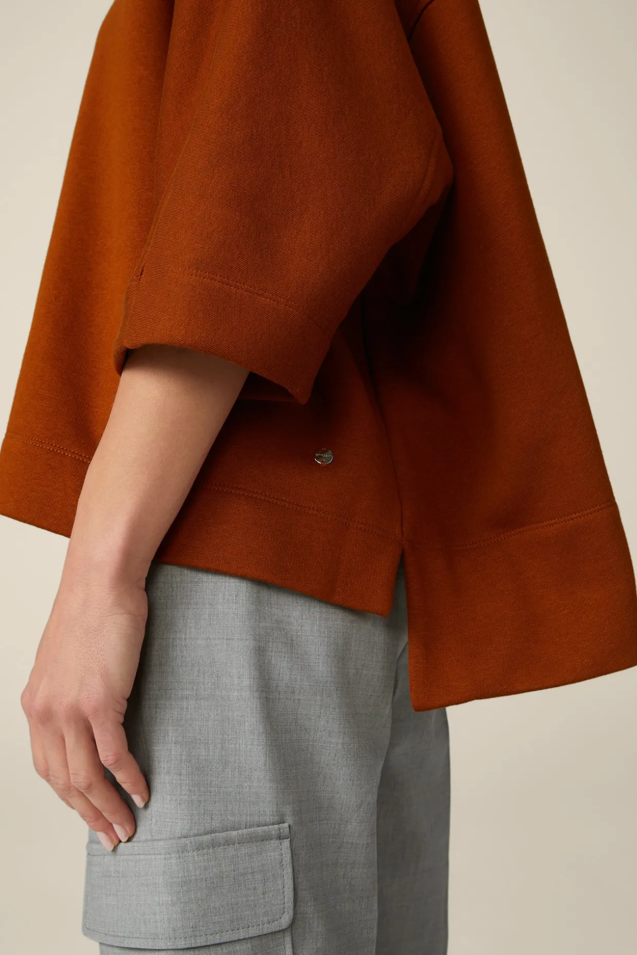 Sweat-Pullover, Oversized, In Kupfer
