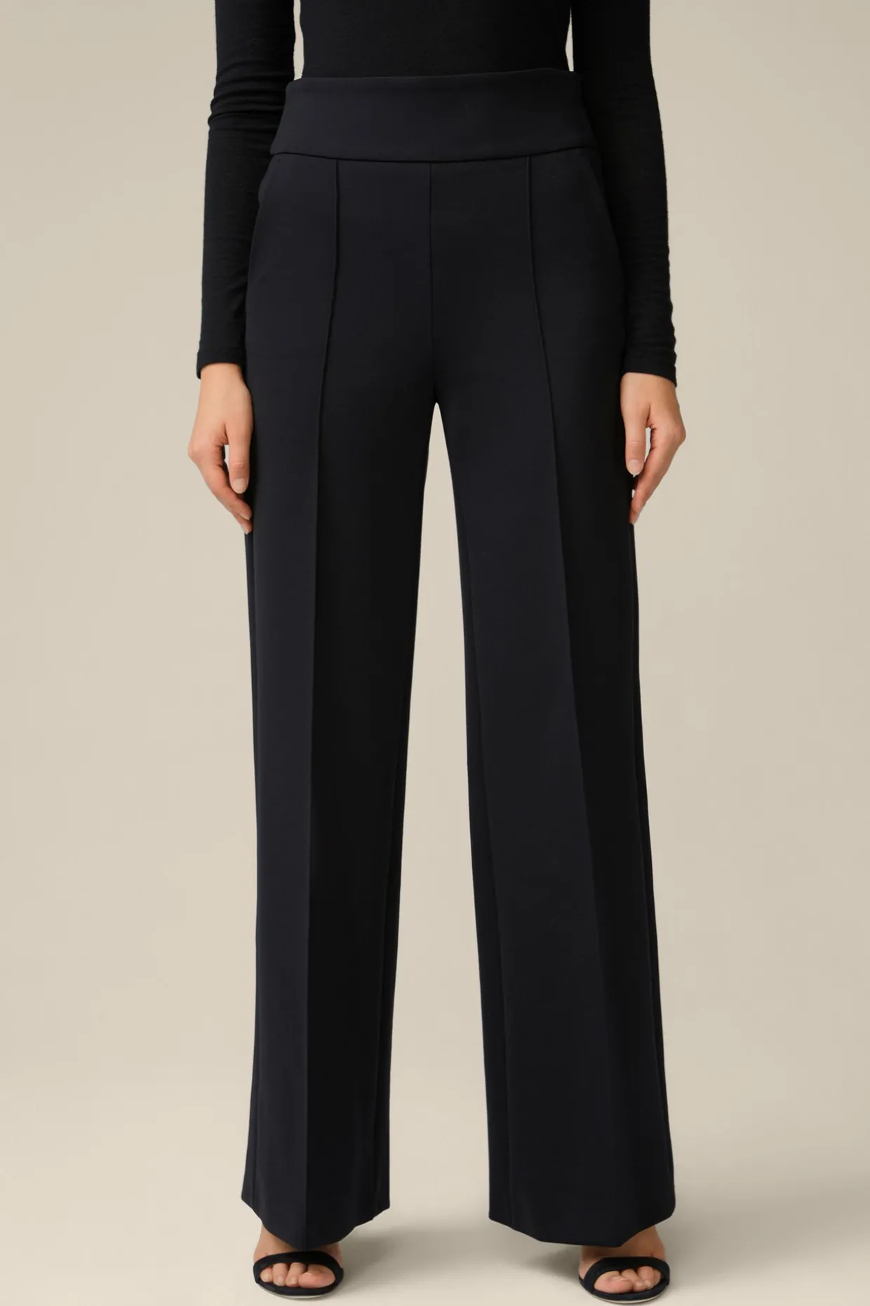Techno-Jersey-Palazzo-Hose In