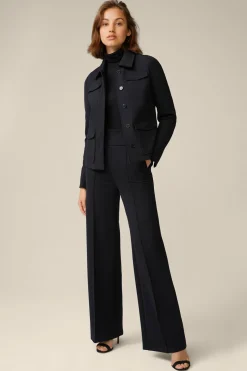 Techno-Jersey-Palazzo-Hose In