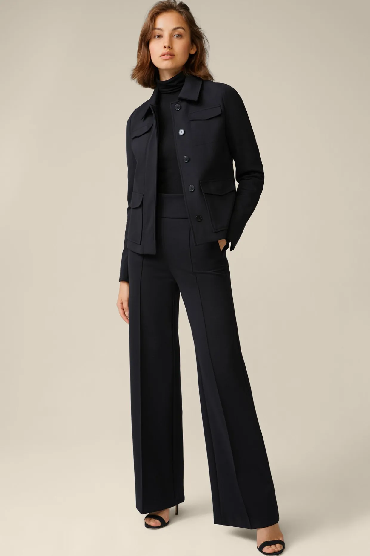 Techno-Jersey-Palazzo-Hose In