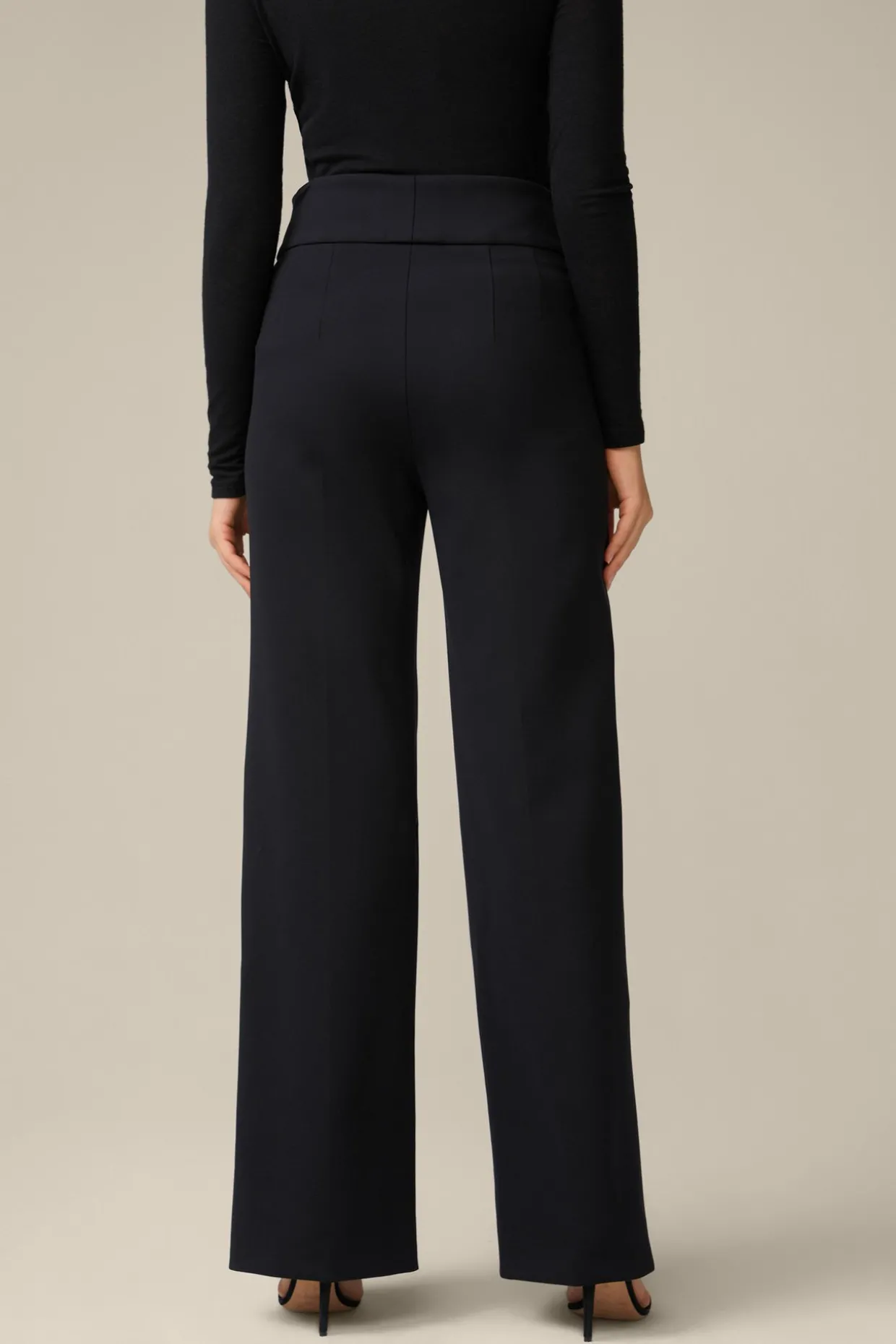 Techno-Jersey-Palazzo-Hose In