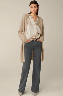 Tencel-Baumwoll-Top Mit Satin Vorderseite In
