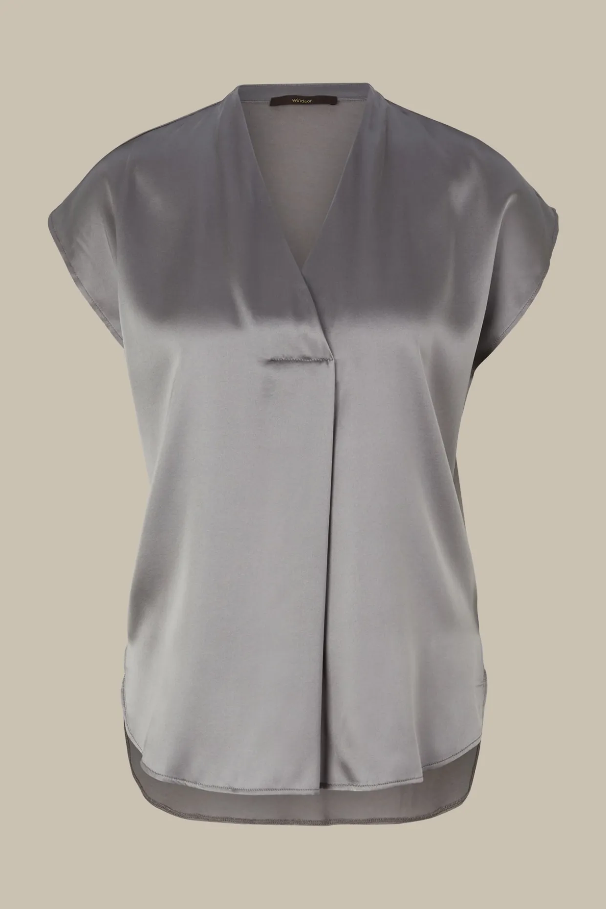 Tencel-Baumwoll-Top Mit Satin Vorderseite In
