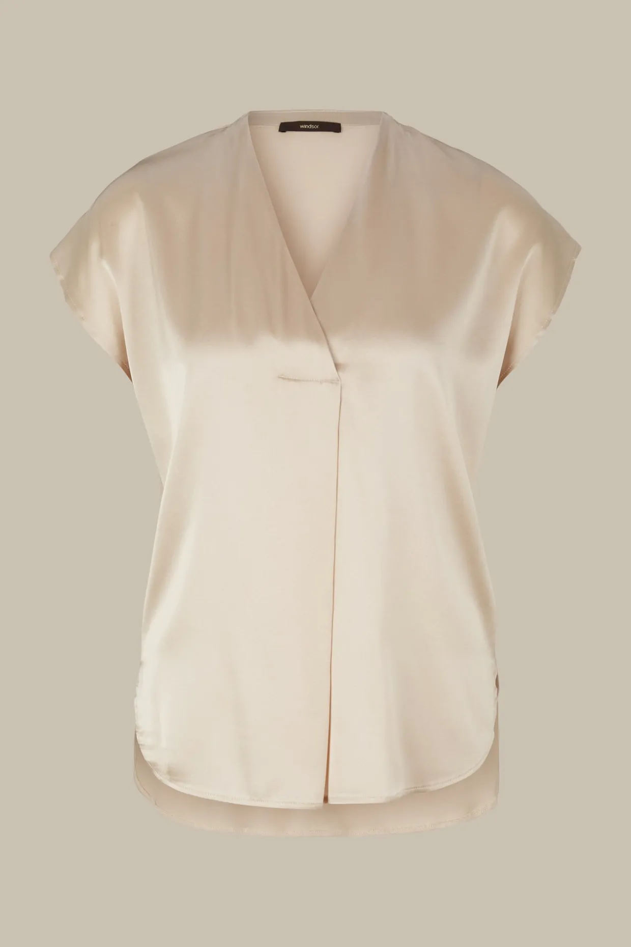 Tencel-Baumwoll-Top Mit Satin Vorderseite In