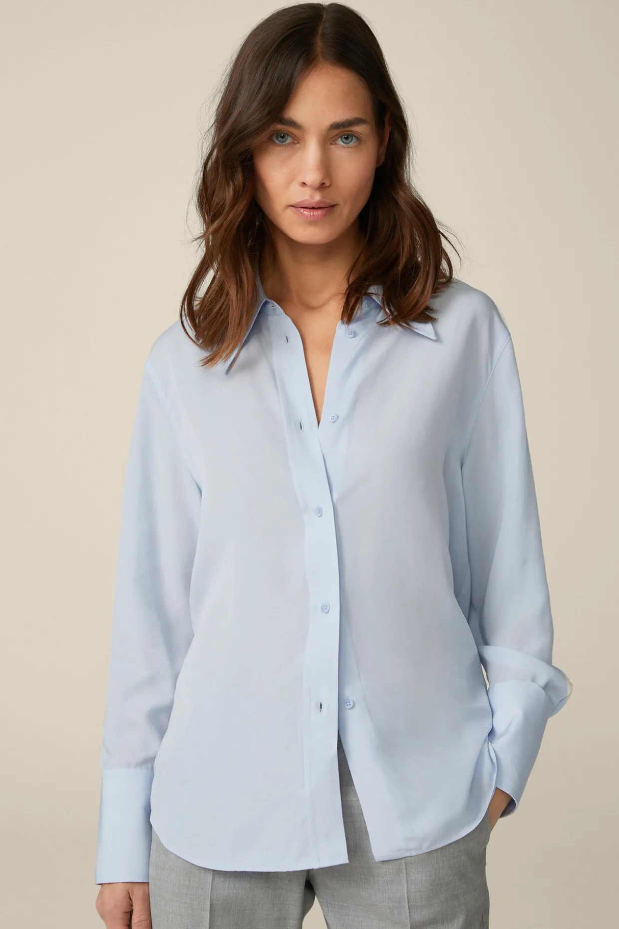Tencel-Hemdbluse In