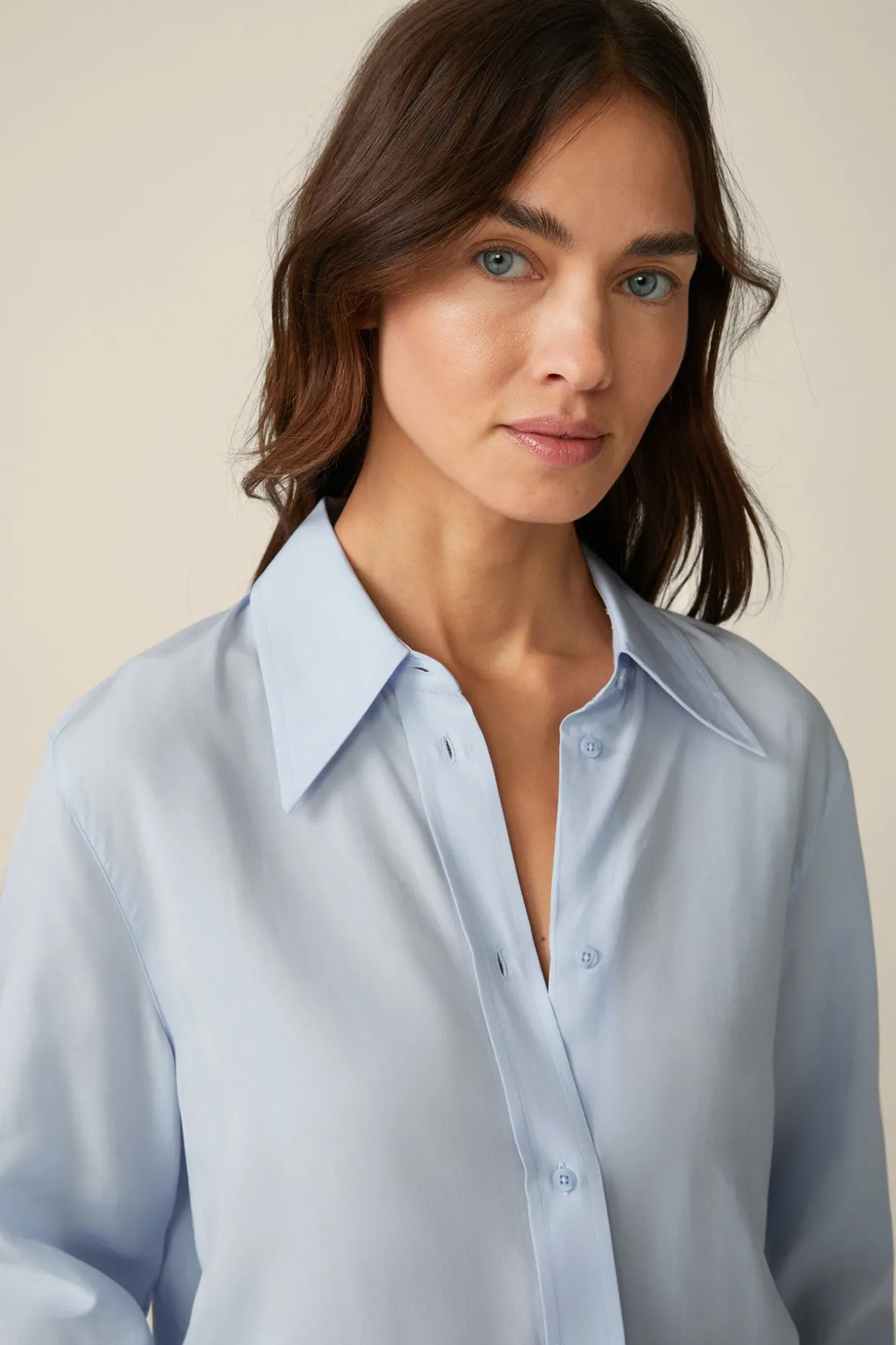 Tencel-Hemdbluse In
