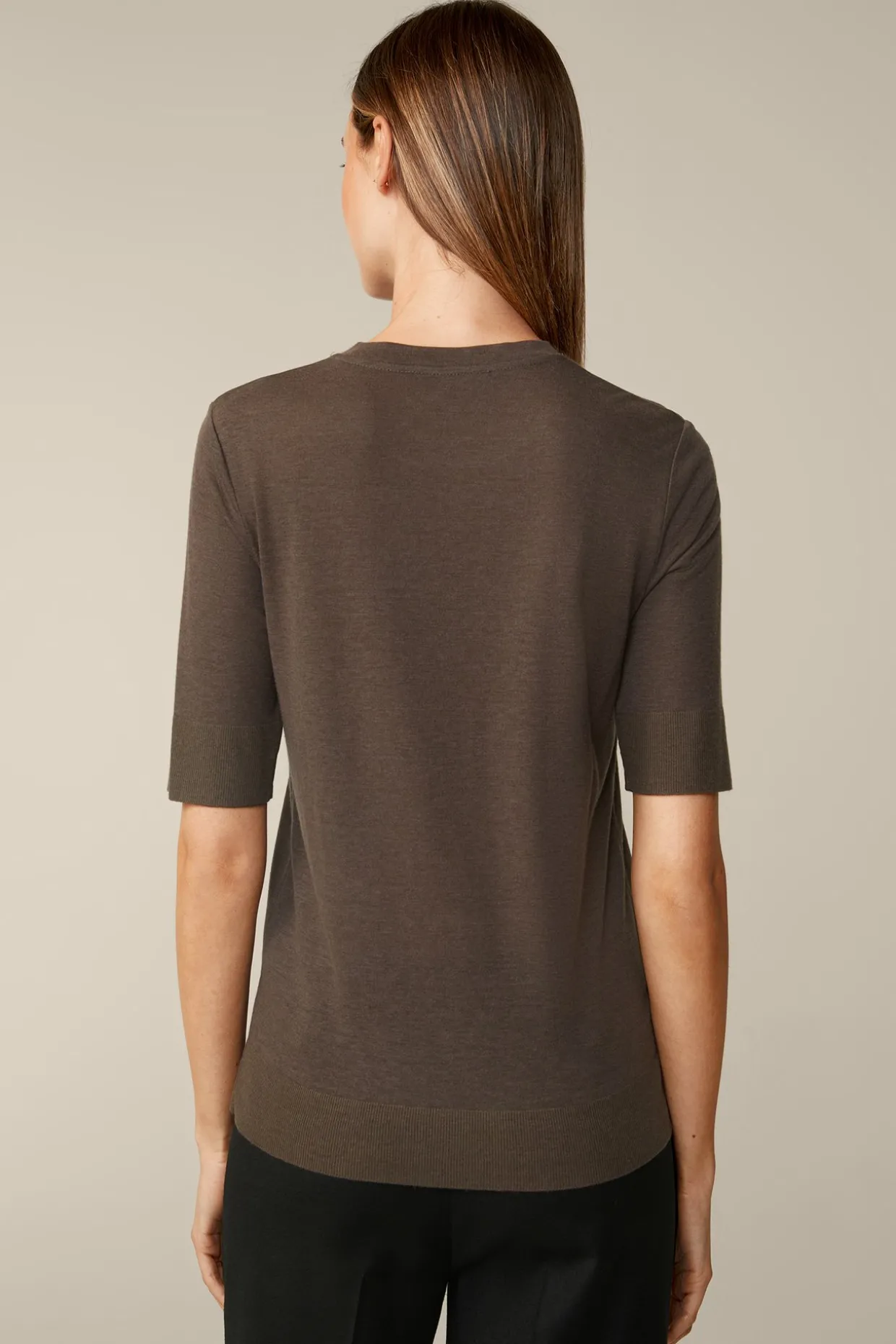 Tencel-Wollmix-Kurzarm-Shirt In