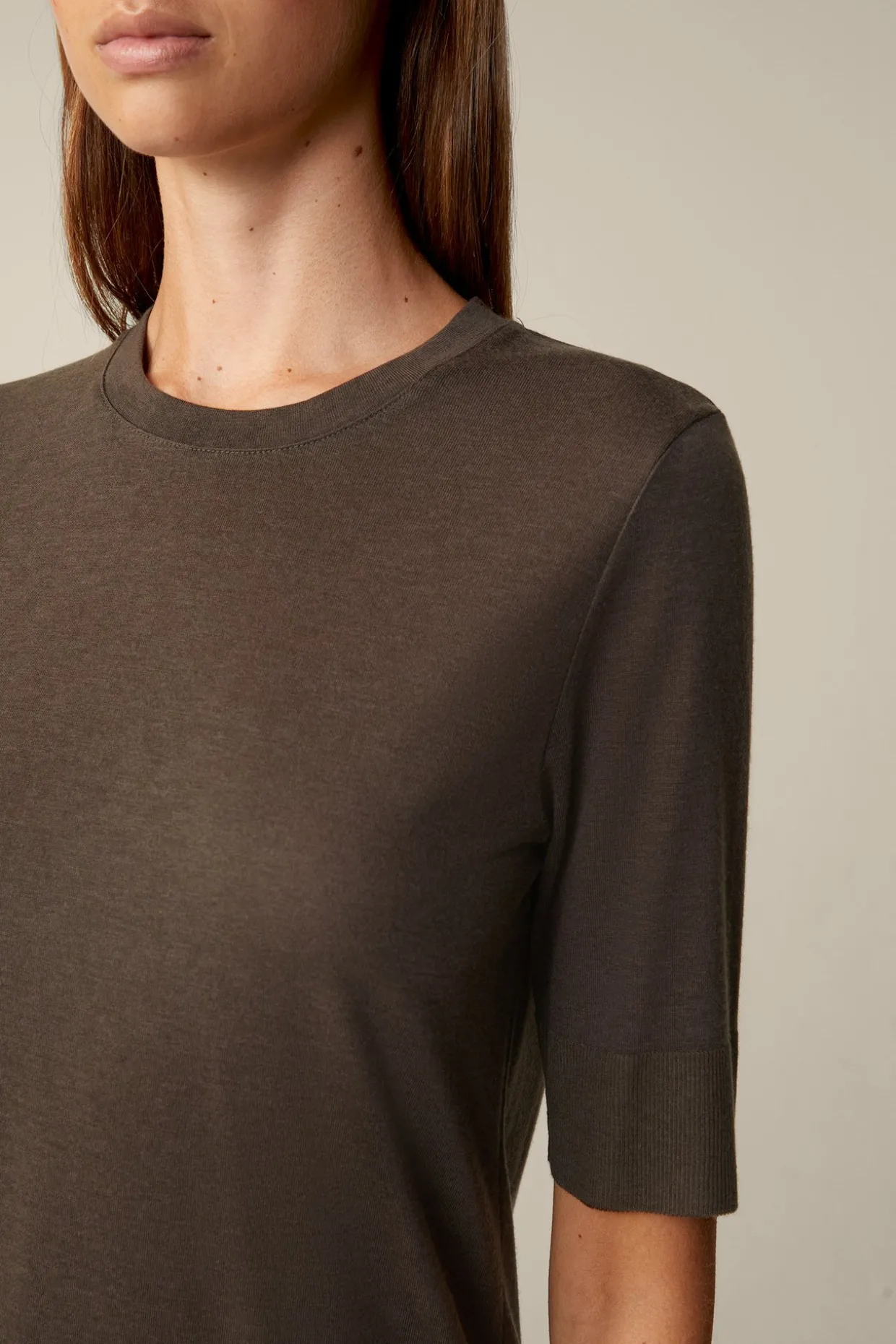 Tencel-Wollmix-Kurzarm-Shirt In