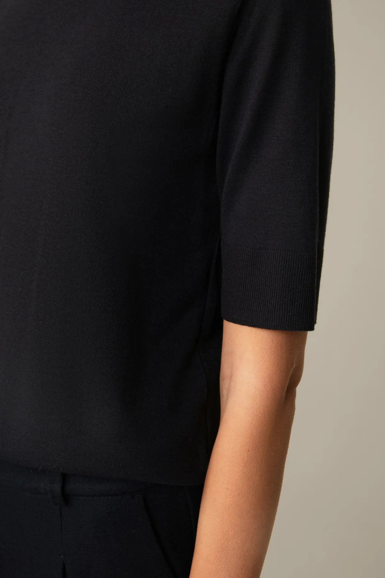 Tencel-Wollmix-Kurzarm-Shirt In