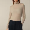 Tencel-Wollstretch-Rollkragen-Shirt In