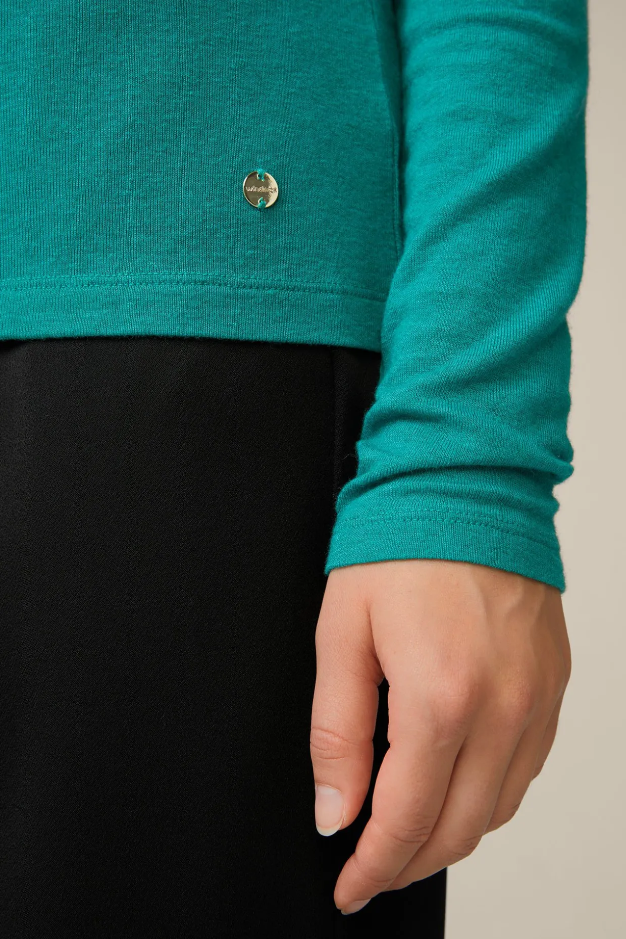 Tencel-Wollstretch-Rollkragen-Shirt In