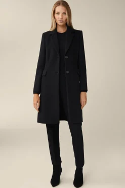 Tencel-Wollstretch-Rundhals-Shirt In