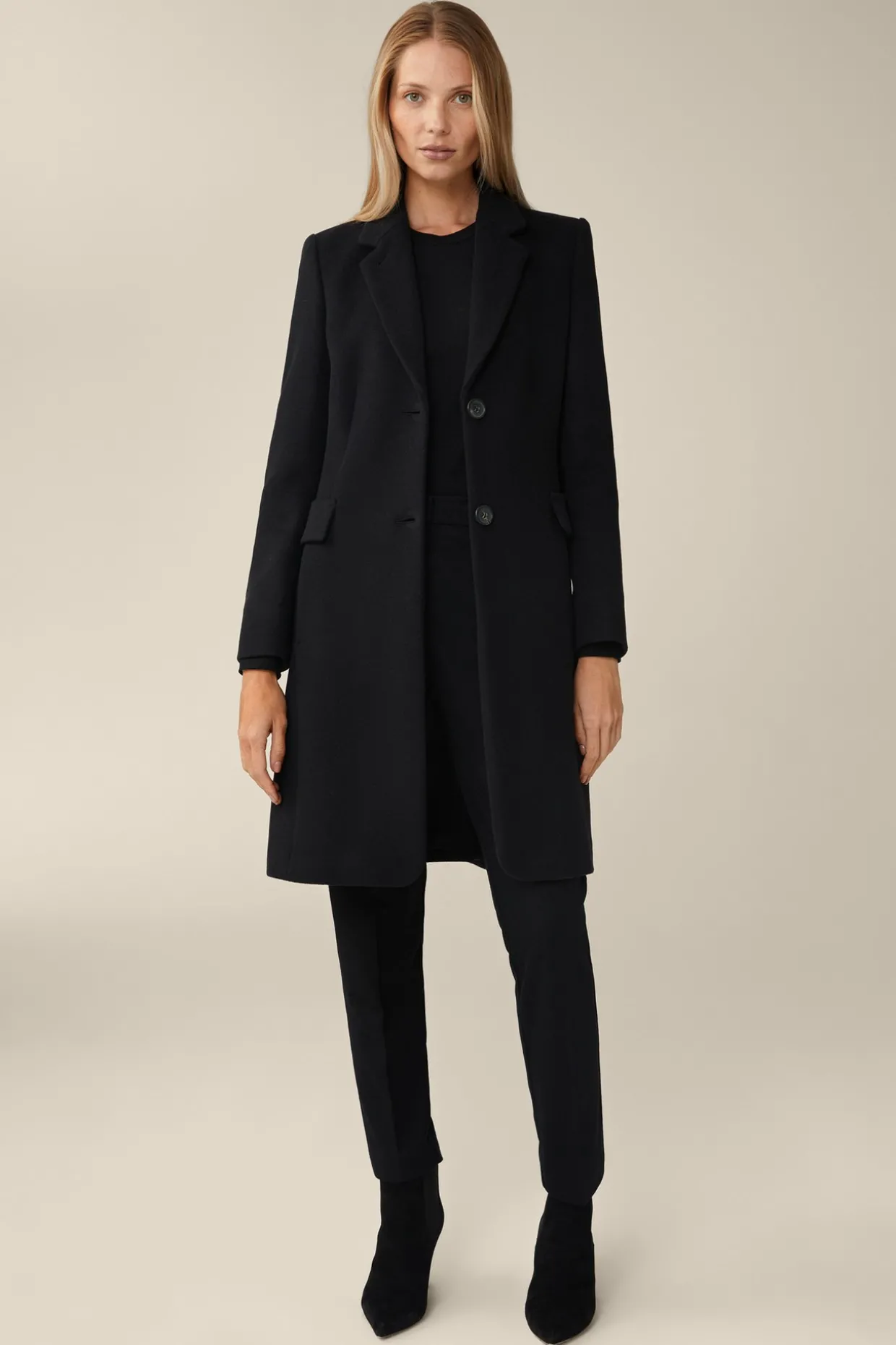 Tencel-Wollstretch-Rundhals-Shirt In