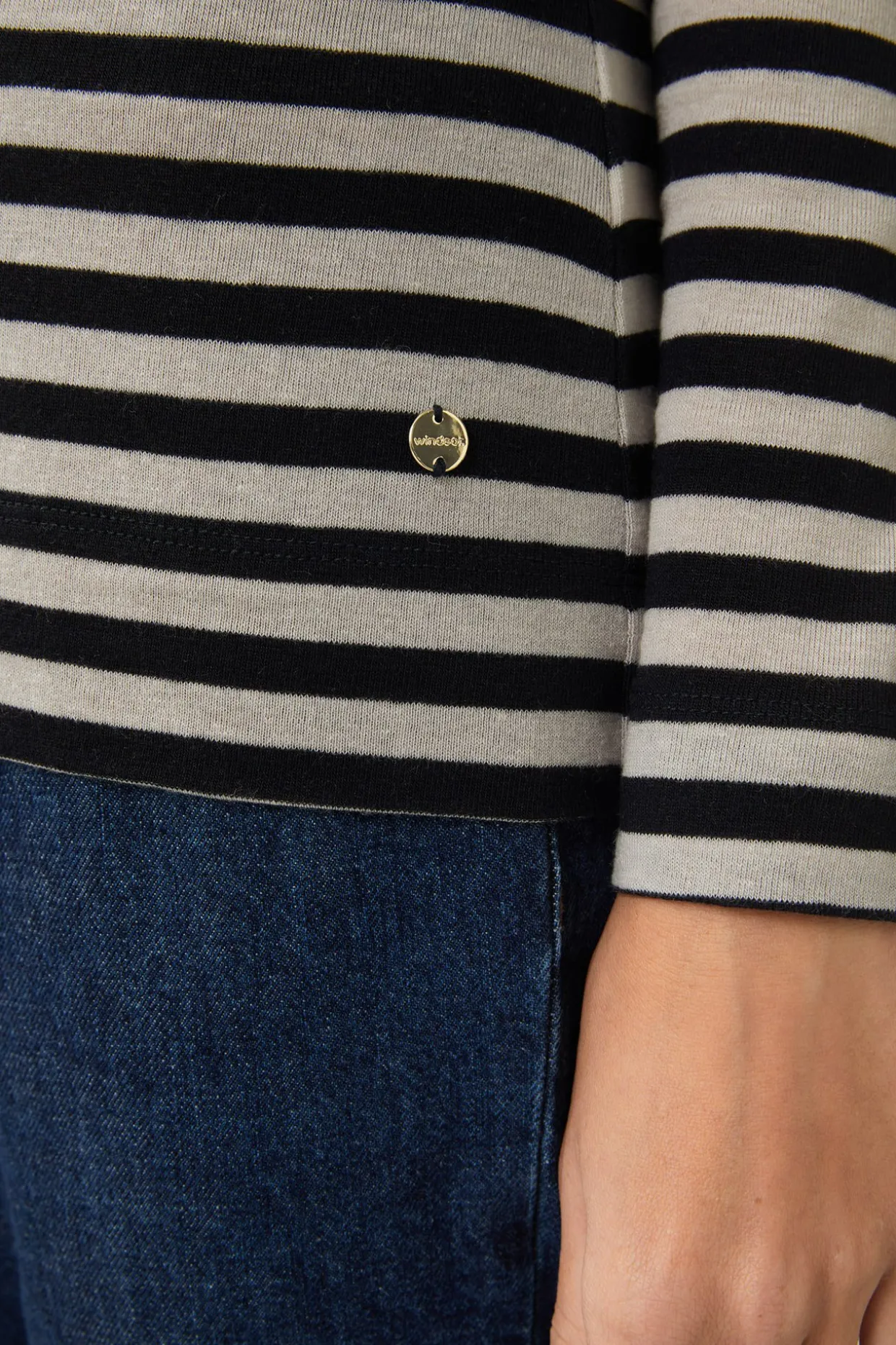 Tencel-Wollstretch-Rundhals-Shirt In