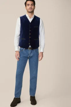 Trachten-Weste Isar In Medium Navy